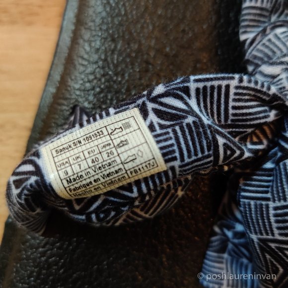 Sanuk Yoga Sling 2 Sandals – Blue / White Pattern – US 9 - Picture 2 of 8